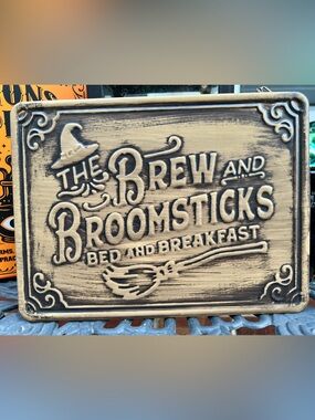 Embossed Tin Halloween sign